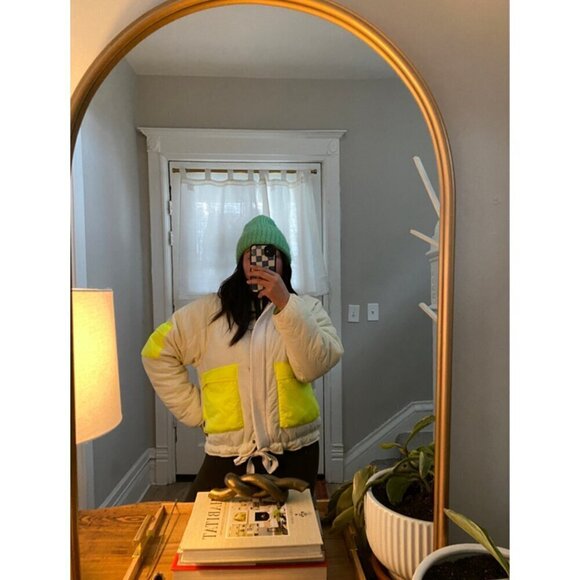 FREE PEOPLE Outta Left Field Jacket in Neon Green Size Small - Picture 4 of 15